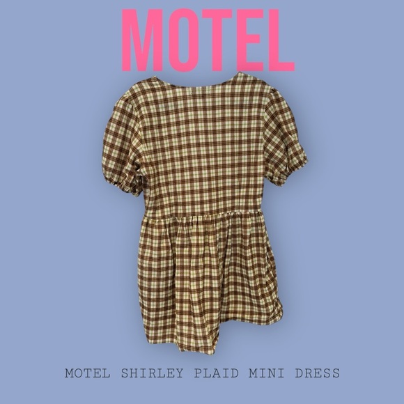 Motel Plaid Mini Dress - Picture 2 of 2